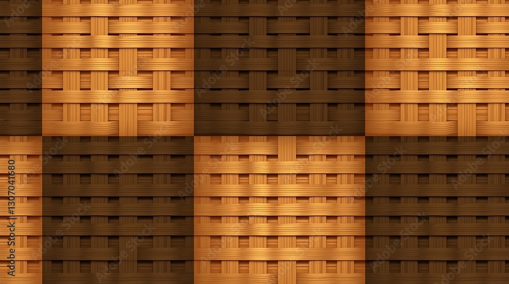 Poster woven texture: a close-up shot of a woven pattern in alternating shades, creating a textured and vis