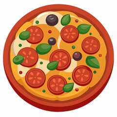 Vector illustration of pizza