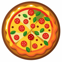 Vector illustration of pizza