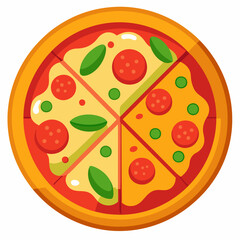 Vector illustration of pizza