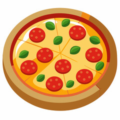 Vector illustration of pizza