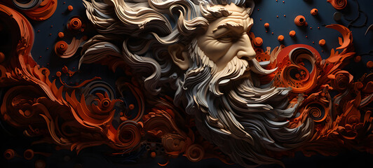 ,quilling paper zeus, ai generative
