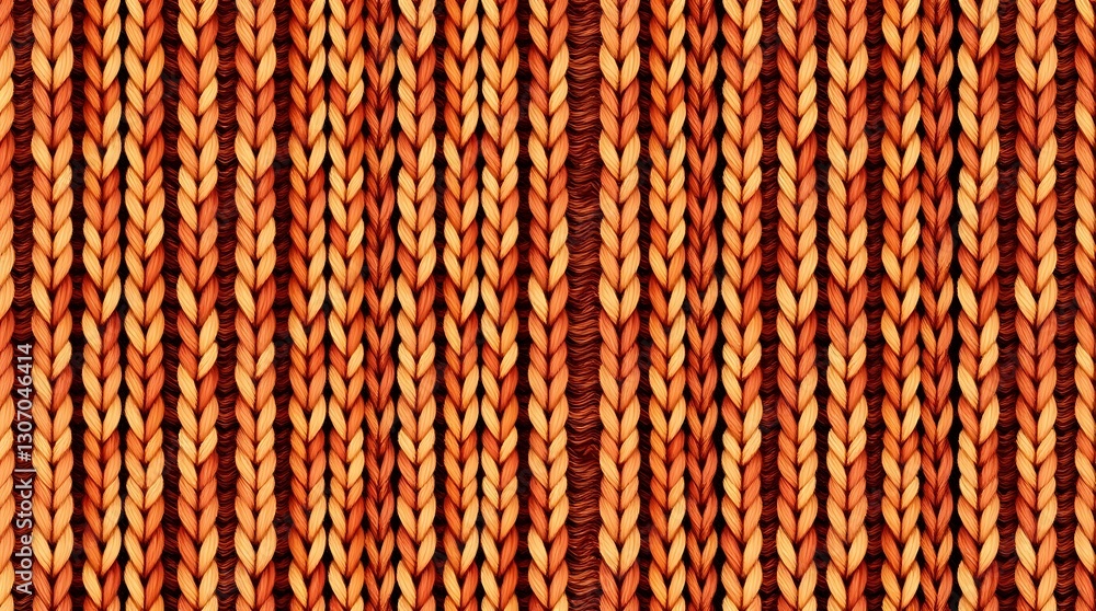 Poster knitted fabric texture: a macro shot showcasing a close-up view of the warm texture and intricate pa