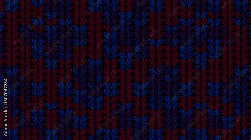 Poster knitted fabric: a close-up captures a finely knitted textile with intricate pattern, showcasing the 