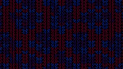 Fototapeta premium Knitted Fabric: A close-up captures a finely knitted textile with intricate pattern, showcasing the texture and design.
