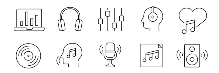 Music icon set. Music icon.