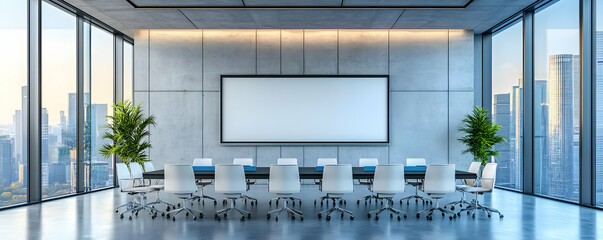 City view conference room.  Meeting table