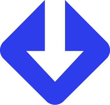 Bot&atilde;o de download losango com seta para baixo