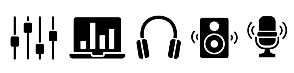 music icon. music icon set