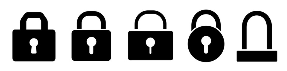 lock icon. lock icon set