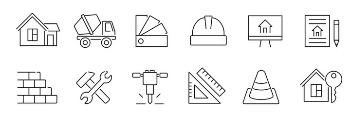 construction icon. construction icon set