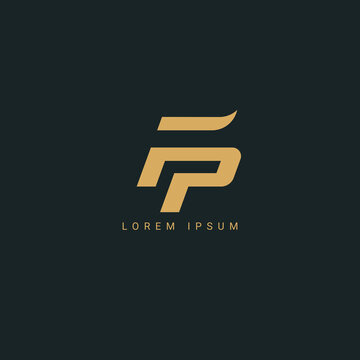Initial modern letter FP, PF or FP logo icon design template vector, Initial Based Alphabet Icon Logo in Editable Vector Format