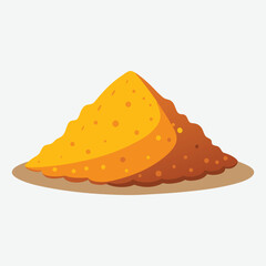 A pile of curry powder vector.