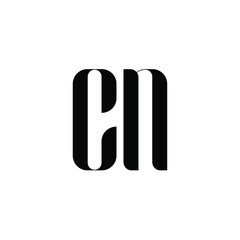 CN monogram logo design letter text name symbol monochrome logotype alphabet character simple logo