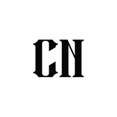 CN monogram logo design letter text name symbol monochrome logotype alphabet character simple logo