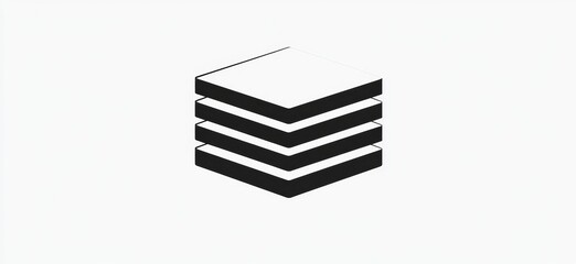 Abstract layered cube graphic design