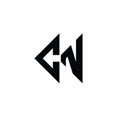 CN monogram logo design letter text name symbol monochrome logotype alphabet character simple logo