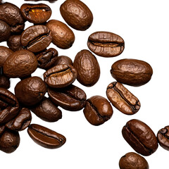 Obraz premium coffee beans on a transparent background