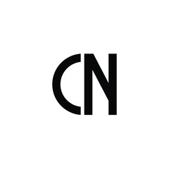 CN monogram logo design letter text name symbol monochrome logotype alphabet character simple logo