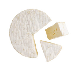 camembert cheese isolated