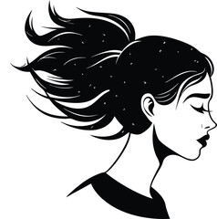 woman with long hair