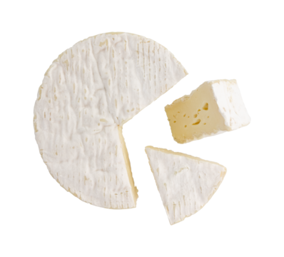 camembert cheese isolated