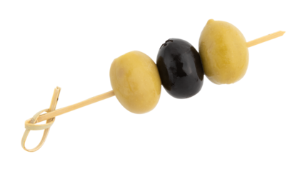 black green olives isolated on white