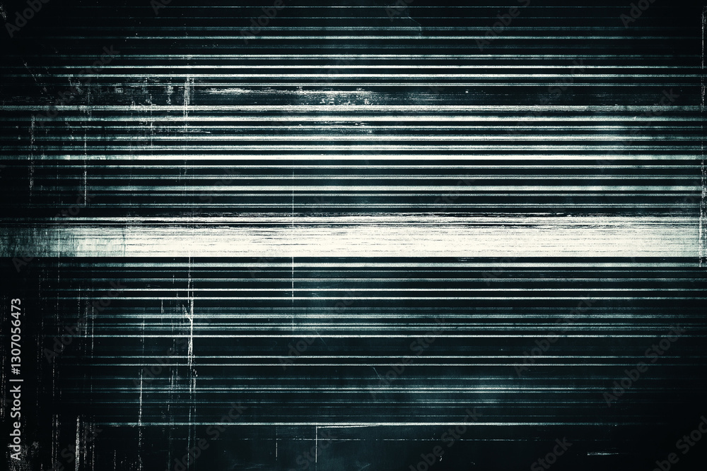 Poster vintage horizontal scanlines with vignette border retro cc tv video white noise or signal error back
