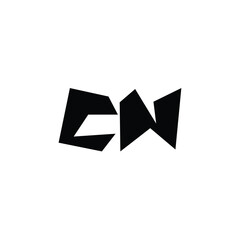 CN monogram logo design letter text name symbol monochrome logotype alphabet character simple logo