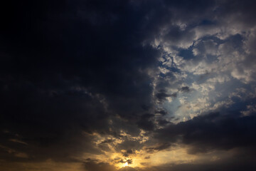Cloudscape has been developing in gorgeous form. This image has been taken at sunset.