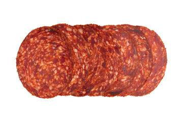 salami peppered sausage isolated