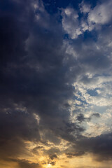 Cloudscape has been developing in gorgeous form. This image has been taken at sunset.