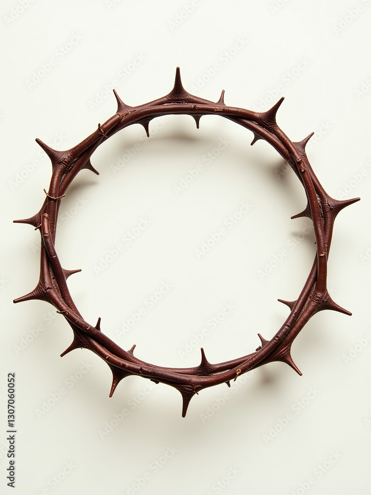 Poster Image Featuring Crown Of Thorns On A Light Background With Ample Space To Accommodate Text Overlay Or Design Elements Freely.