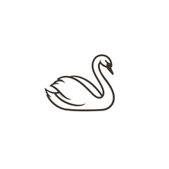 Fototapeta premium Graceful Swan Logo