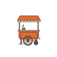 Vintage Coffee Cart Icon