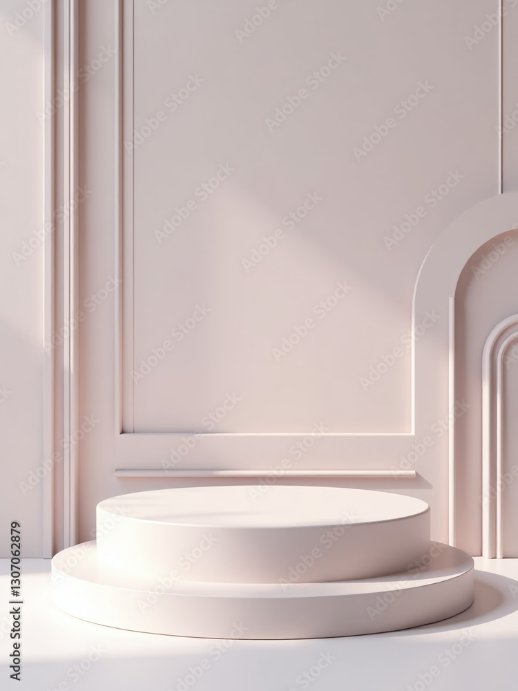 Poster elegant pedestal or platform with luxury design suitable for beauty and cosmetic product presentatio