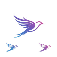 Fototapeta premium Gradient Bird Logo