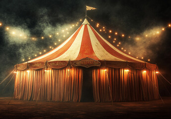 A vintage circus tent.
