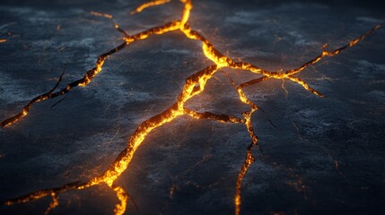 Cracked marble with glowing veins of light, abstract and powerful, highly detailed and artistic, futuristic and sleek, cinematic and minimal