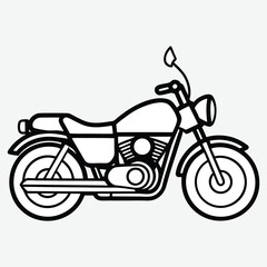 Fototapeta premium City motorcycle vector art illustration.