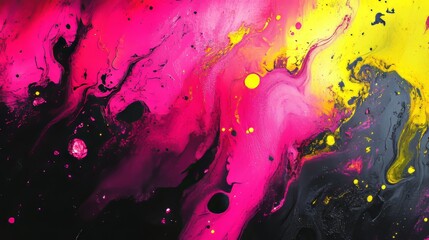 Dynamic gradient with bright magenta and neon yellow, bold and energetic, glowing and futuristic, artistic and striking, powerful and sleek, vibrant and bright