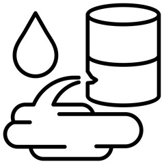 Oil Spill Outline Icon