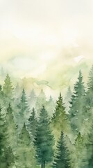 Fototapeta premium Wallpaper Pine forest outdoors nature plant.