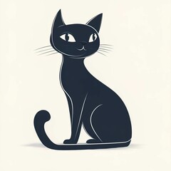 Obraz premium Vector illustration of a cat.