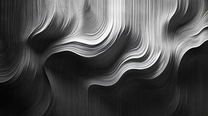 Monochrome desert landscape, ripples in the sand, artistic and peaceful, calm and elegant, soft focus, minimal and timeless, serene and mysterious