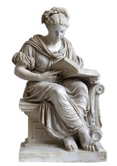 Obraz premium Classical marble statue reading book