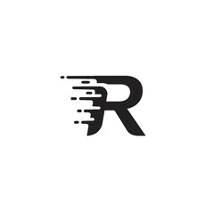 Creative Modern R Logo Featuring a Stylish Digital Design Highlighting Speed