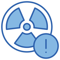 Radiation Blue White Icon