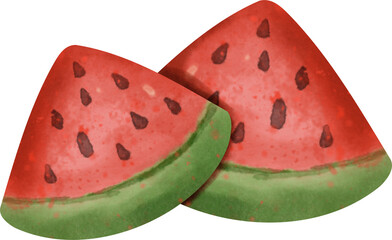 watercolor watermelon