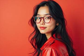 Obraz premium Ai una giovane ragazza orientale 03